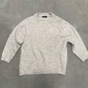 Zara Men's Crewneck Sweater - Light Gray Heather